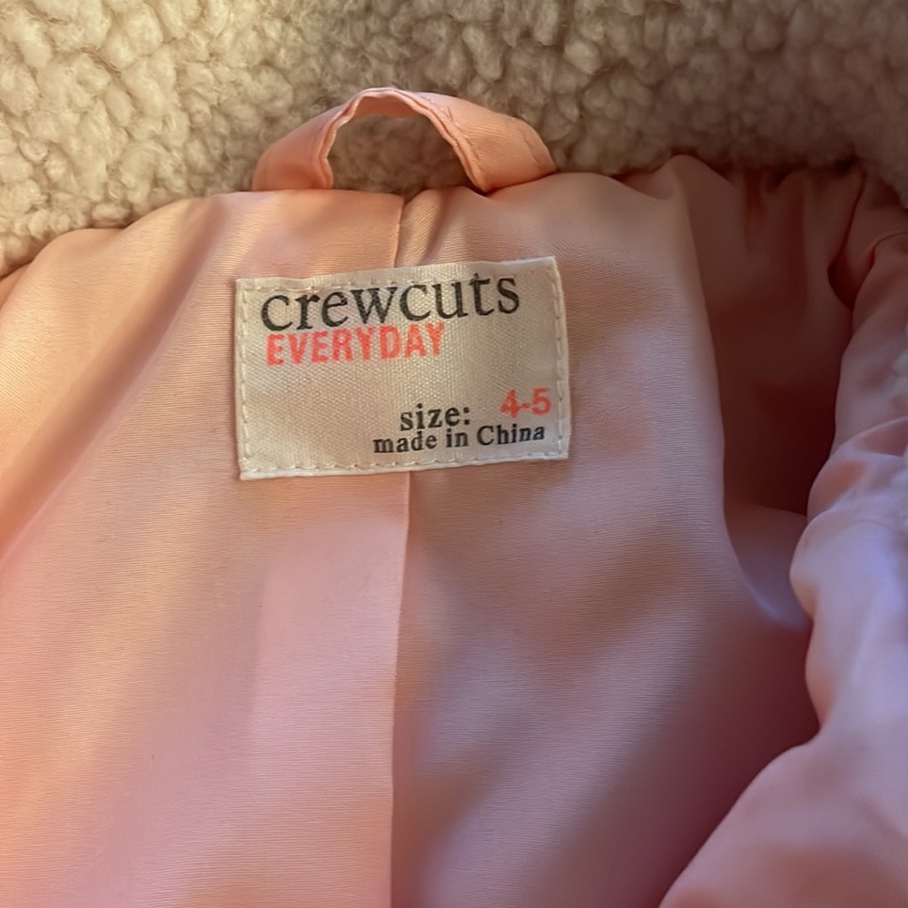 CrewCuts Sherpa coat, size 4/5 - Picture 3 of 6